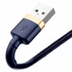 Кабель Baseus Cafule Cable USB to lightning 2.4A 1m CALKLF-BV3 Blue-Gold - изображение 2
