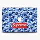 Чехол пластиковый для Apple MacBook Pro 13 A1278 Синий Бейп (Blue Bape) макбук про case hard cover (6347-1897) - изображение 3