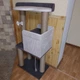 Стильный кошачий комплекс когтеточка с домиком для котов кошки и котят Ричард 120х60х40см бежево коричневый - изображение 6