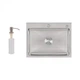 Мойка для кухни интегрированная Lidz Handmade H5845 (LDH5845BRU35384) Brushed Steel 3,0/1,0 мм - изображение 1