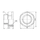 Переход SD Forte 1" 1/4х1" ВН SF3603225 - изображение 2