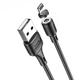 Кабель магнітний USB на Lightning HOCO X52 Sereno для зарядки Чорний - зображення 2