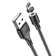 Кабель магнітний HOCO X52 Sereno для заряджання USB - Lightning 1 м Чорний - зображення 2