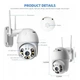 Камера зовнішня поворотна вулична з детектором руху CAMERA CAD N3 APP WIFI IP 2.0mp IP67 H.264 P2P ІЧ до 30 м мікрофон та динамік Біла - зображення 4