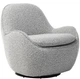Кресло поворотное Vetro Mebel Каллисто Серая рябь (Callisto-gray- ripples-swivel-chair) - изображение 1