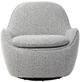 Кресло поворотное Vetro Mebel Каллисто Серая рябь (Callisto-gray- ripples-swivel-chair) - изображение 5