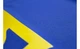Прапор України Прапорець з прошитим тризубом з бахромою габардин 90см х 135см - изображение 2