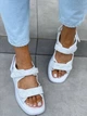 Босоножки женские ShoesBand Белые натуральные кожаные стеганые на липучках 39 (25,5 см) (S85281-1) - изображение 3