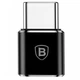 Перехідник-адаптер Baseus Micro Female To Type-C Black Male - зображення 1