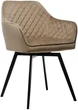 Стул для кухни и гостиной поворотный Vetro Mebel R-63 Капучино (R-63-cappuccino/ black) - изображение 1