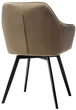 Стул для кухни и гостиной поворотный Vetro Mebel R-63 Капучино (R-63-cappuccino/ black) - изображение 3