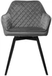 Стул для кухни и гостиной поворотный Vetro Mebel R-63 Серый (R-63-grey/ black) - изображение 5