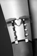 Гартер на ногу сексуальная подвязка с сердечком Bijoux Pour Toi - WITH HEART AND SPIKES Black one size - изображение 2