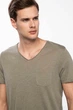 Мужская футболка Defacto с карманом на груди 3XL Хаки (DeF T-shirt -7101) - изображение 4