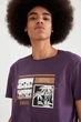 Мужская футболка Defacto с принтом M Фиолетовая (DeF T-shirt -7193) - изображение 4