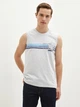 Мужская майка LC Waikiki с сине-голубыми полосками South Blue XXL Серая (LCW T-shirt -7144) - изображение 2