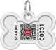 Адресник для собак и котов металлический WAUDOG Smart ID c QR паспортом "Водяные лилии", кость, 40х28 мм (0640-0201Collar) - изображение 3
