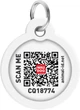 Адресник для собак и котов металлический WAUDOG Smart ID c QR паспортом "Дом", круг, Д 25 мм (225-0230Collar) - изображение 2