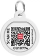 Адресник для собак и котов металлический WAUDOG Smart ID c QR паспортом "NASA21", круг, Д 25 мм (0625-0148Collar) - изображение 3
