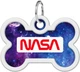 Адресник для собак и котов металлический WAUDOG Smart ID c QR паспортом "NASA21", кость, 40х28 мм (0640-0148Collar) - изображение 2