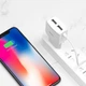Сетевое зарядное устройство Hoco 2хUSB со встроенным кабелем Type-C зарядка для телефона White (C59A) - изображение 2
