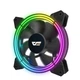 Комплект Вентиляторов DARKFLASH CF11 PRO 6pin 120mm ARGB PWM 3шт, контроллер, пульт, Чорний - зображення 1