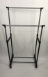 Телескопическая вешалка стойка для одежды напольная Double Pole черная 150*60*35 см - изображение 4