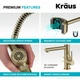 Змішувач для кухні із висувною лійкою KRAUS Artec Pro™ бронза латунь KPF-1603SFACB - зображення 8