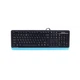 Клавіатура A4tech FKS10 Fstyler Sleek MMedia Comfort, USB (US+Ukrainian+Russian) Blue - зображення 2
