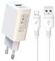 Зарядное устройство XO L85D 18Wmax QC3.0 (USB + кабель microUSB) White (27536) - изображение 1
