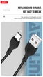 Інтерфейсний кабель XO NB200 2.1Amax USB - TypeC 1m Black (27525) - зображення 3