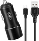Автомобильное зарядное устройство XO TZ09 2 USB 2.4A + кабель microUSB Black (27497) - изображение 1