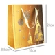 Сумочка Бумажная NewYear Gold Тale Золотая сказка Ёлки 21х18х8,5 см Золотой (20828) - изображение 4