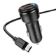 Автомобільний зарядний пристрій Borofone BZ17 Core dual port QC3.0 car charger set(Micro) USB-A Black (BZ17M) - зображення 3