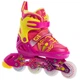Роликовые коньки Zelart Jingfeng SK-179 31-34 с защитой Pink-Yellow - изображение 5
