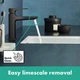 Змішувач для умивальника одноважільний HANSGROHE Metropol чорний латунь з донним клапаном 32500340 - зображення 4