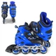 Детские раздвижные ролики Best Roller 9566-S, размер 28-32, колеса PU, Синие - изображение 1