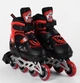 Роликовые коньки Best Roller (30-33) PU колёса, свет на переднем колесе, в сумке Red/Black (98927) - изображение 1