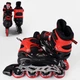 Роликовые коньки Best Roller (30-33) PU колёса, свет на переднем колесе, в сумке Red/Black (98927) - изображение 3