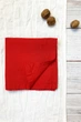 Лляні серветки TouchableLinen 1 шт Червоний Серветки для сервірування столу 50х50 см - зображення 1