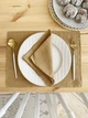 Льняной сервировочный коврик (ланчмат) TouchableLinen 1 шт 40x50 см Коричнево-золотой Подставка под тарелку - изображение 2