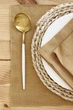 Льняной сервировочный коврик (ланчмат) TouchableLinen 1 шт 40x50 см Коричнево-золотой Подставка под тарелку - изображение 3