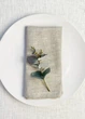 Льняные салфетки TouchableLinen 1 шт Серый меланж Салфетка для сервировки стола 50х50 см - изображение 4
