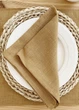 Льняные салфетки TouchableLinen 1 шт Коричнево-золотой Салфетка для сервировки стола 40х40 см - изображение 7