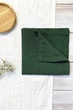 Льняные салфетки TouchableLinen 1 шт Темно-зеленый 25х25 см - изображение 1