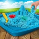 Кінетичний пісок Wacky-tivities Kinetic Sand Замок з піску 454 г Блакитний + формочки та лоток (71402B) - зображення 7