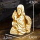 Статуэтка Нэцкэ Дзюродзин на олене Netsuke Гипс 4.3x3.4x2.2 см Бежевый (00677) - изображение 5