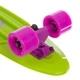 Скейт Пенни Борд Penny My Go Fish Skateboards SOFT 22" Green, розовые колеса - изображение 4