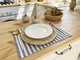 Сервировочный коврик (ланчмат) из льняной ткани TouchableLinen 1 шт 40x50 см Синяя полоска Подставка под тарелки - изображение 3