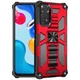 Чехол Shockproof Shield для Xiaomi Redmi Note 11 / Note 11S бампер противоударный с подставкой Red - изображение 1